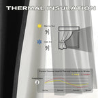 Dualife Black Pinch Pleated Blackout Curtains 90 Inch Long For Bedroom, Back Tab With Hooks For Track System, Thermal Insulated