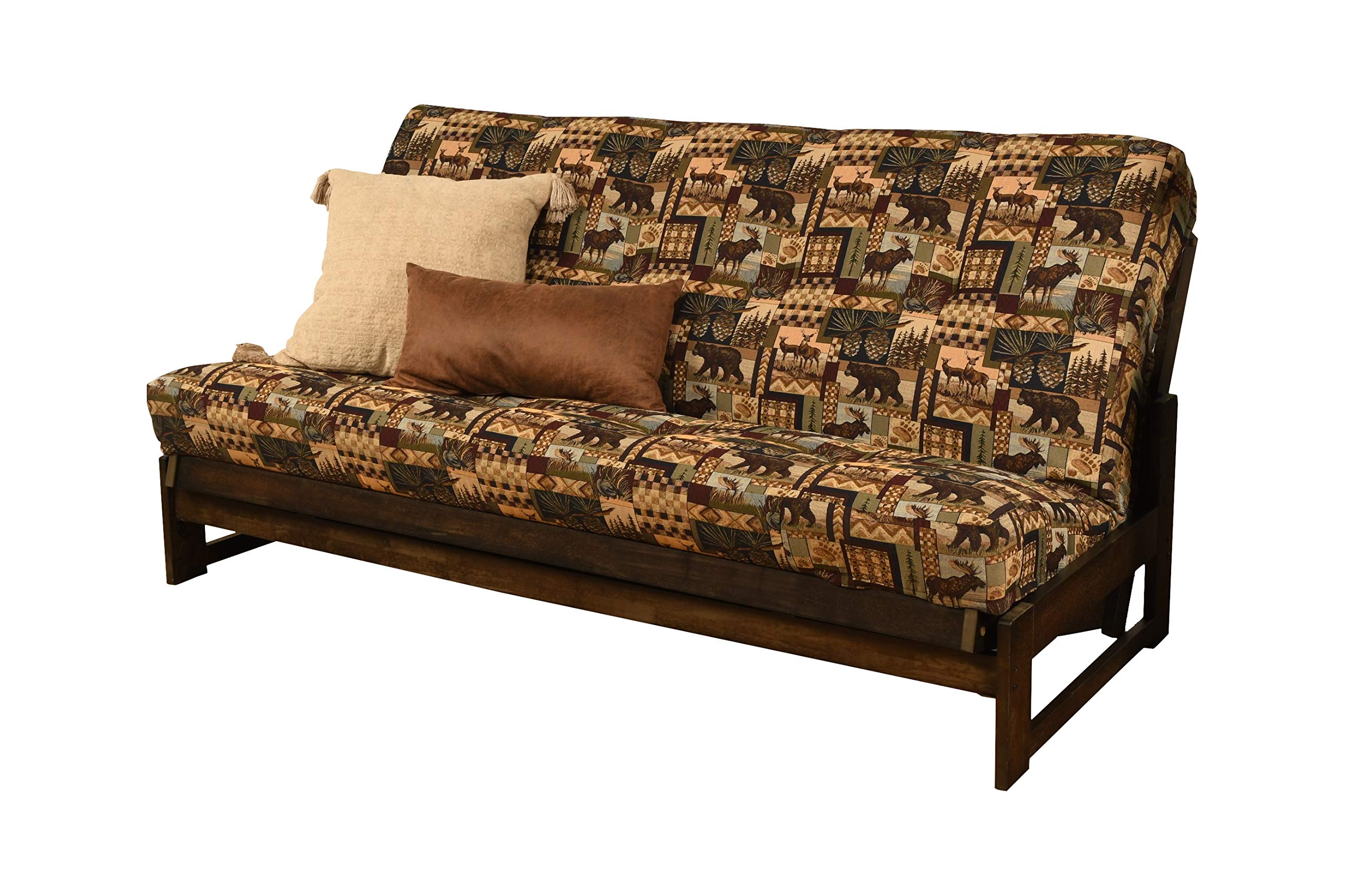 Kodiak Aspen Futon Set With Reclaim Mocha Finish, Peter'S Cabin