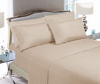 Elegant Comfort Luxury Soft Bed Sheets 1500 Thread Count Percale Egyptian Quality Softness Wrinkle And Fade Resistant (4-Piece) Bedding Set, Twin/Twin Xl, Linen Cream