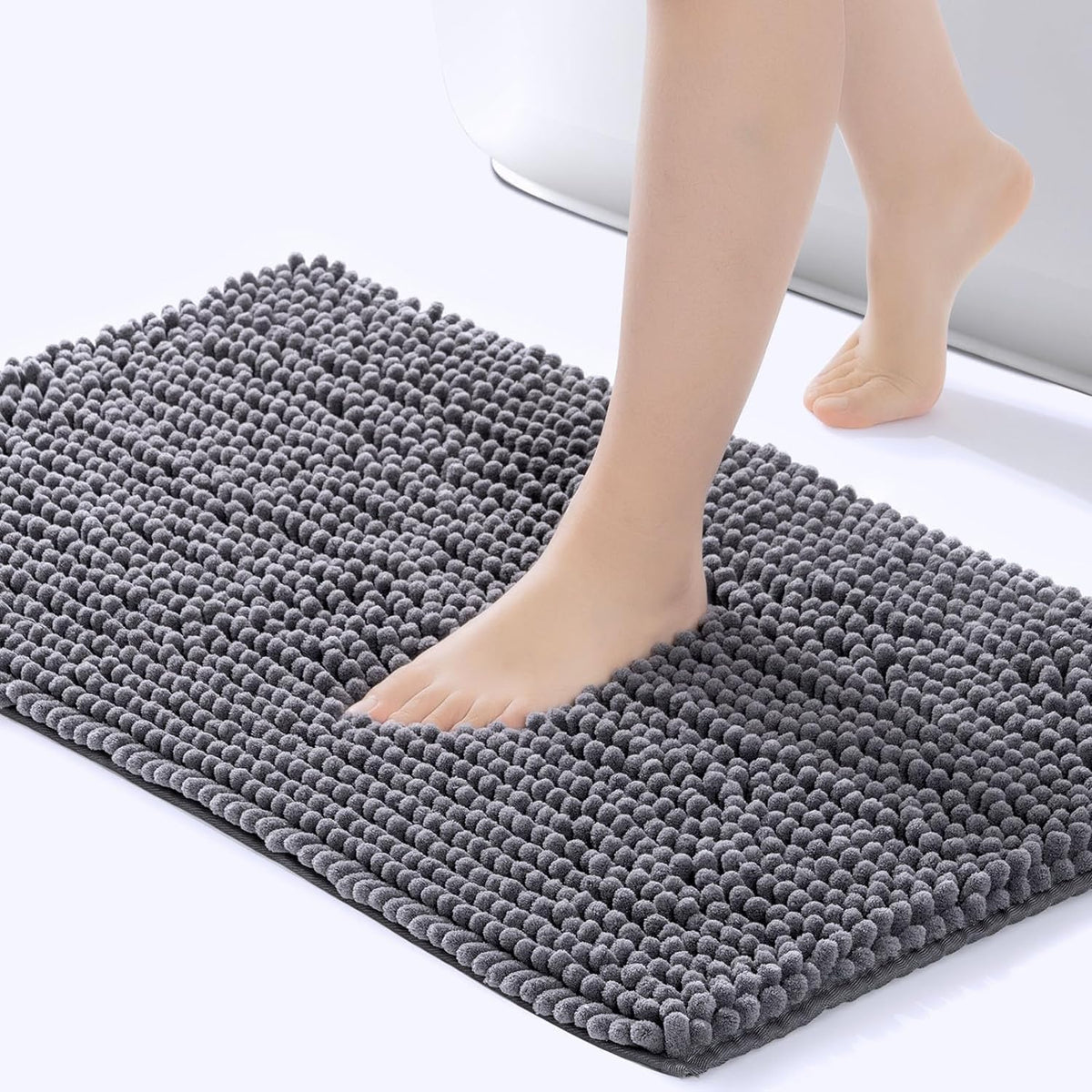 WENGTY Bathroom Rug Mat, Extra Soft and Absorbent Bath Rugs, Washable NonSlip Carpet Mat for Bathroom Floor Microfiber AntiSki