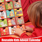 Empty Advent Calendar To Fill Yourself, Cat Advent Calendar 24 Day Countdown To Christmas Calendar -Add Your Own Treats And Snac