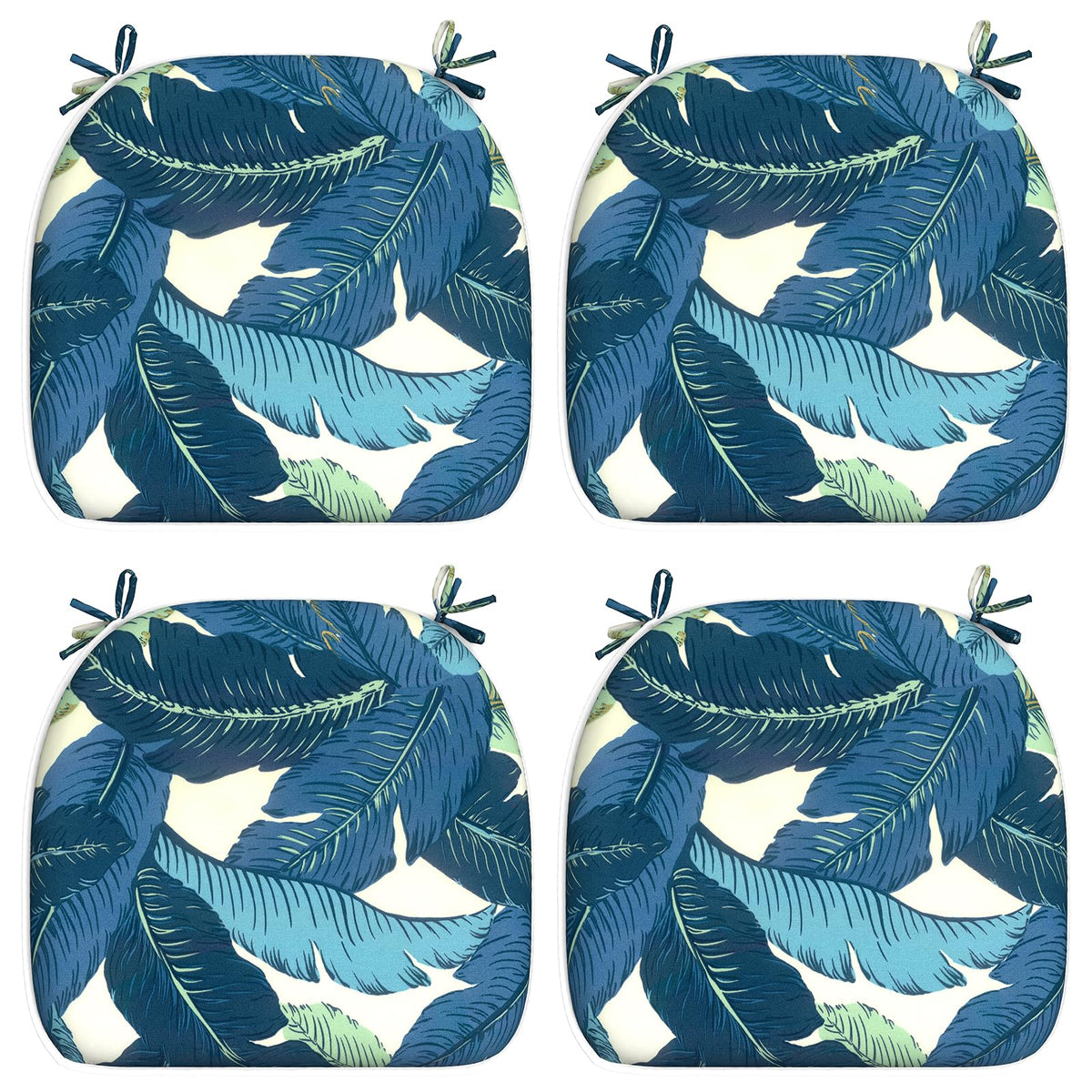 Lvtxiii Outdoor Chair Cushions Set Of 4, Patio Seat Cushions D16    X W17    X H2 With Ties For Patio Furniture Chairs Home Gard
