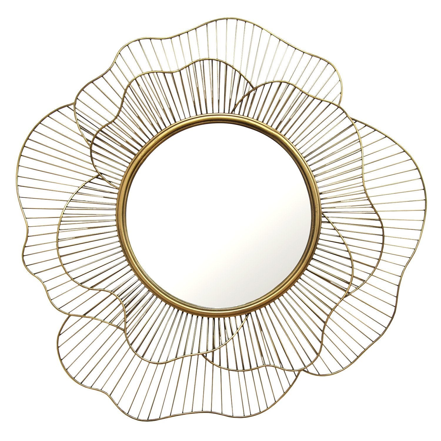 Stratton Home Decor S01681 Mirror, 28.25 W X 2.50 D X 28.25 H, Gold
