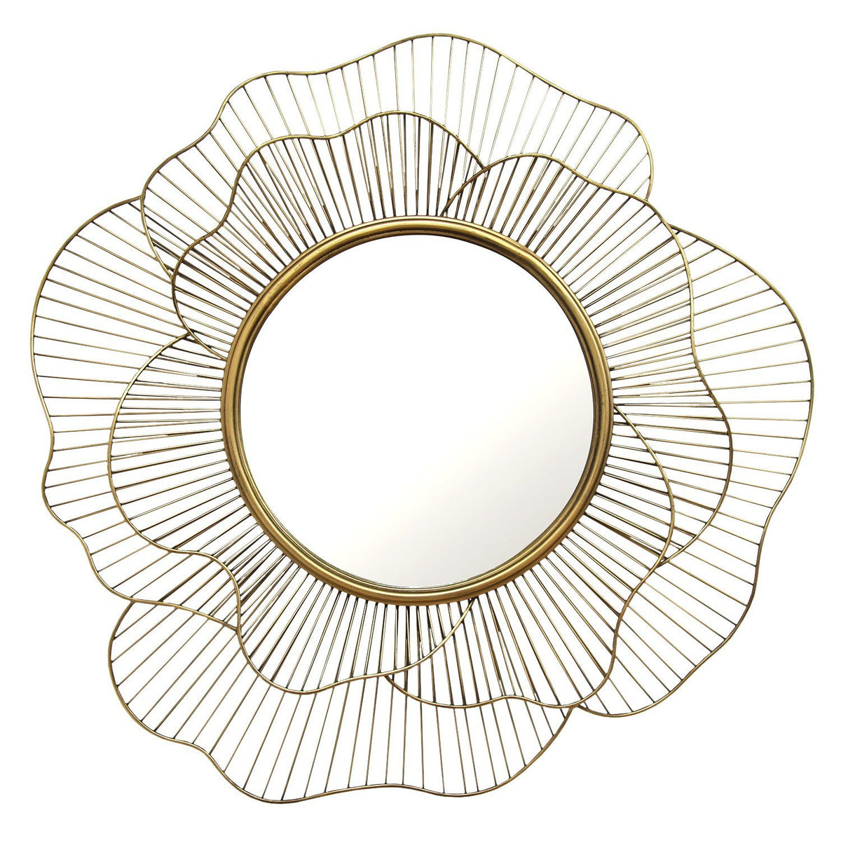 Stratton Home Decor S01681 Mirror, 28.25 W X 2.50 D X 28.25 H, Gold