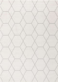 Unique Loom Trellis Frieze Collection Area Rug - Geometric (8 x 11, Ivory/ Gray)