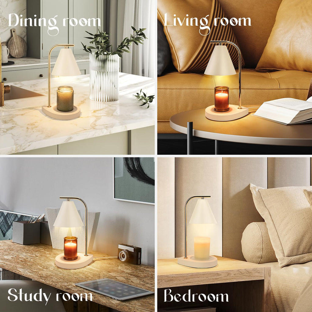 Aimoptg Candle Warmer Lamp With Timer, Dimmable Candle Warmer Lamp For Small And Large Jar Candles, Modern Candle Warmer Lamp Wi