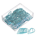 Yokive 100 Pcs Paper Clips, Drop-Shaped | Keep Desk Neat, Great For Art, Home, Daily Use (Blue, 1-Inch)