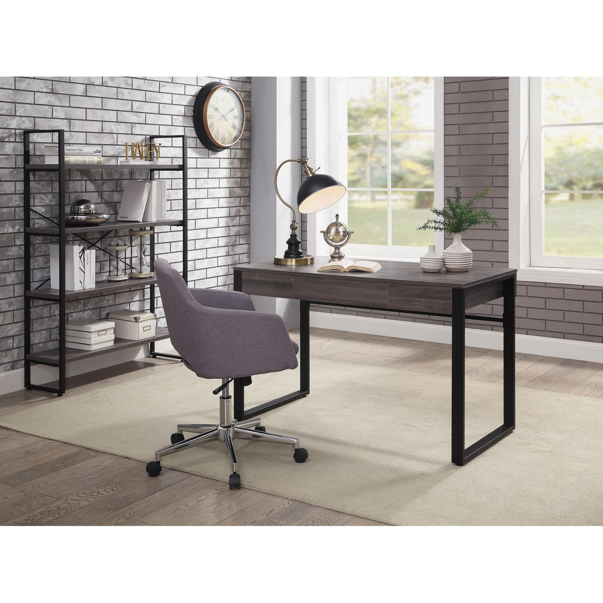 Lorell Soho Bookcase, 57.5" X 39.4" X 11.8"