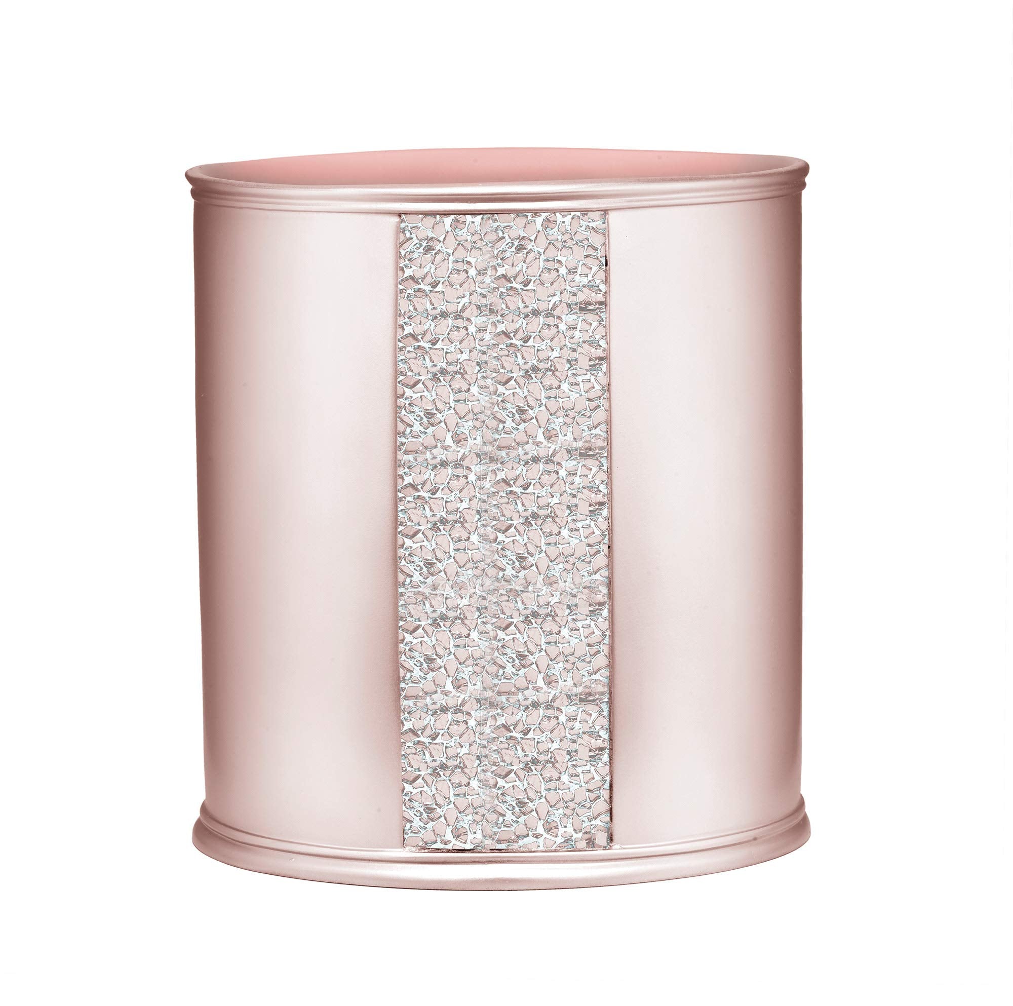 Zahari Home Sinatra Waste Basket Decorative Beautiful Designs Bathroom Bedroom Living Room Decor, Blush