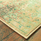 HomeRoots Rust Polypropylene 8’ x 11’ Brown and Gold Medallion Indoor Area Rug