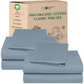 California Design Den 2-Pack XL Twin Sheets Set - 100% Organic Cotton Bed Sheets Twin XL Size, Crisp Percale Feel, Deep Pockets,