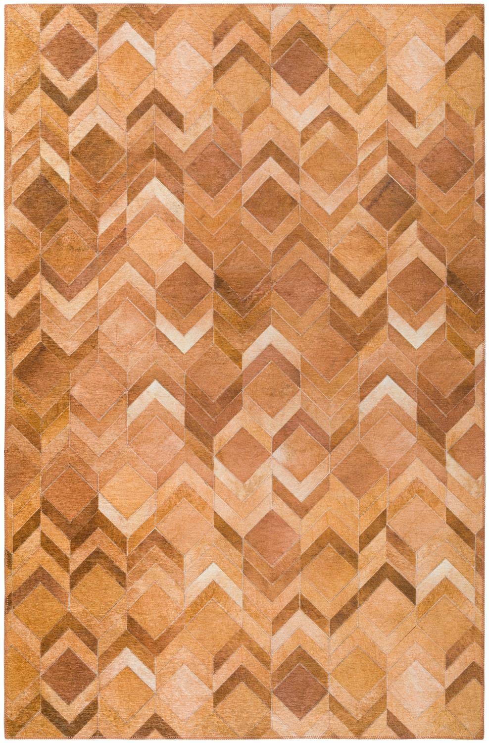Dalyn Rugs Stetson Patchwork Faux Cowhide Ss5 Spice 3' X 5'