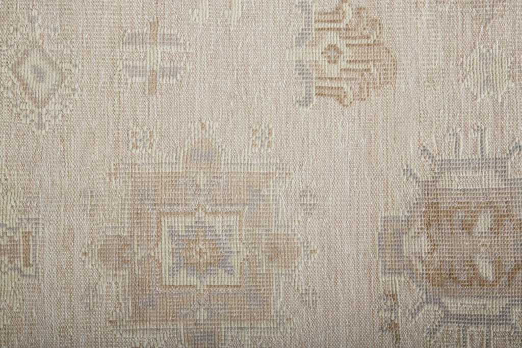 HomeRoots 514994 9 x 12 ft. Tan & Brown Floral Hand Knotted Stain Resistant Rectangle Area Rug
