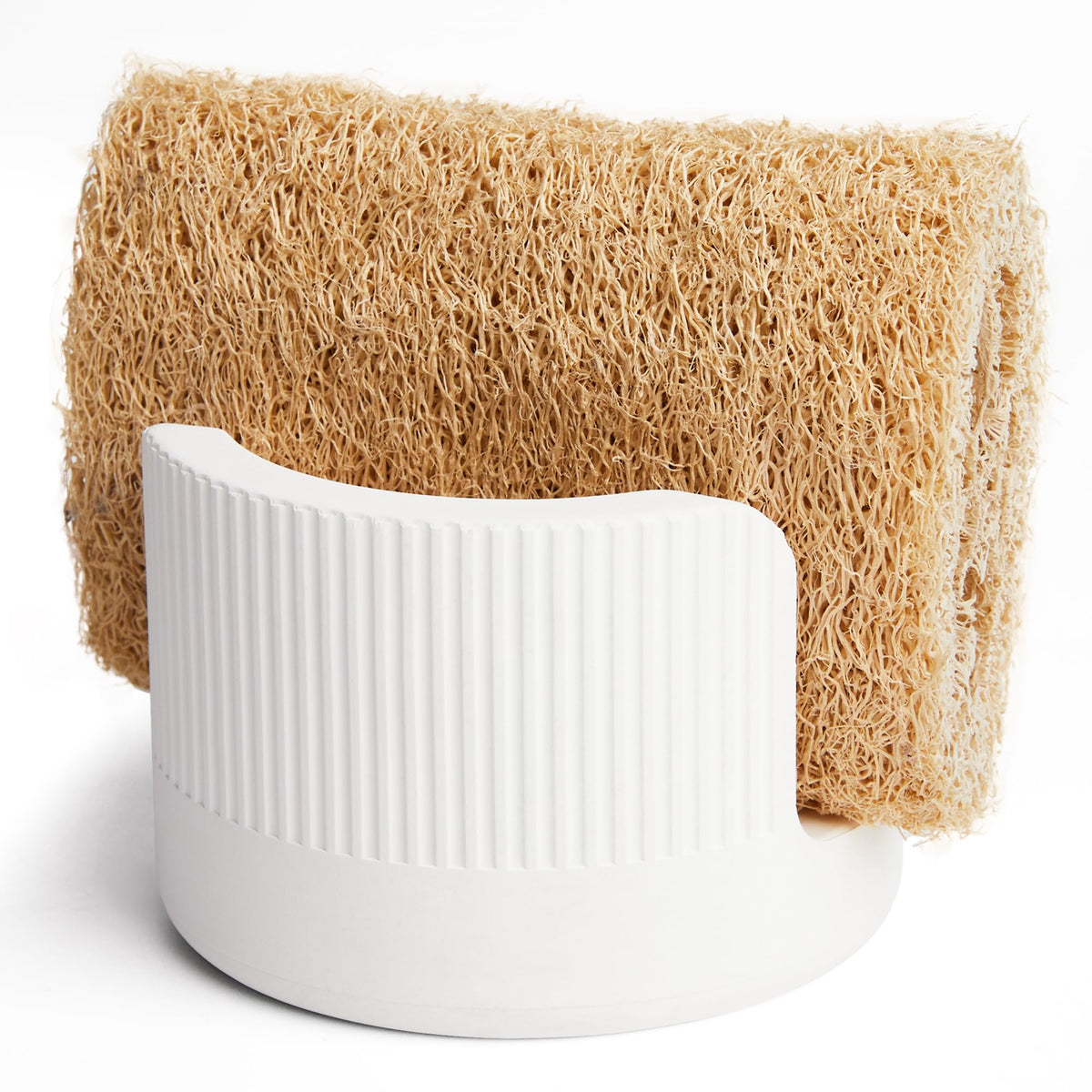 Amviner Quick Drying Diatomite Stone Sponge Holder, Compact Sponge Caddy for Kitchen Sink Counter, WaterAbsorbing Round Organiz