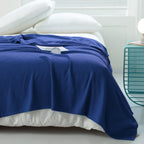 Amyhomie Cooling Blanket Twin Size, 100% Rayon Derived From Bamboo, Cool Summer Blanket For Hot Sleepers Soft Comfy Waffle Light