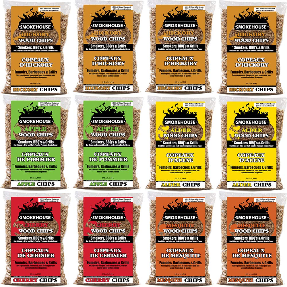 Smokehouse Products Assorted Flavor Chips, 12-Pack, Multi Color, One Size (9791-000-0000)