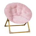 23 Kids Cozy Mini Folding Saucer Chair, Moon Chair, Blush/Soft Gold