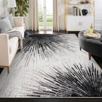 Lahome Modern Black 8 x 10 Area Rugs for Living Room - Washable Non-Slip Backing Large Rug Ultra-Thin Stain Resistant Dining Roo