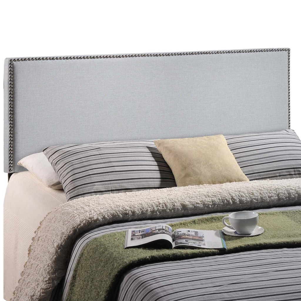 CasaFoyer  Region Linen Fabric Upholstered Full Headboard | Spacious & Elegant Design | Nailhead Trim | Modern Decor | Fits Most Full Beds