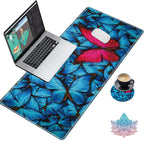 Sindgan Desk Pad, Gaming Large Mouse Pad Xxl Xl Extended Keyboard Mat With Stitched Edges Non Slip Base Computer Mat For Work &