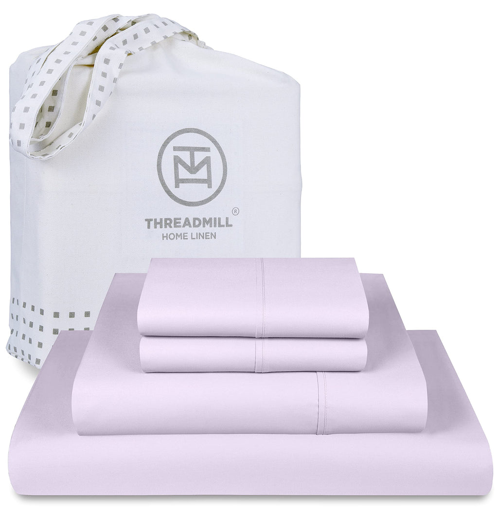 Threadmill Cotton Sheets for King Size Bed, 100% Cotton, 500 Thread Count, Deep Pocket Sheet Set for King Size Bed, Snug Fit, So