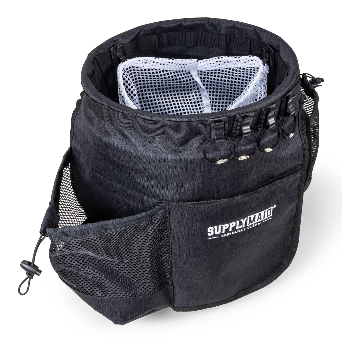 SupplyMaid Bucket Cleaning Caddy with Washable Mesh Bag for Car, Truck, Motorcycle, Bike, House Washing & Detailing. Fits 5 Gall