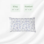 Elegant Comfort Ultra Soft Set Of 2 Floral Print Pillowcases - 1500 Premium Hotel Quality Microfiber, Soft And Smooth Envelope Closure 2-Piece Pillow Covers - King, Paisley Indigo