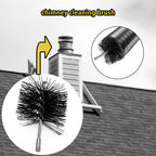 Stanbroil 6 Inch Round Chimney Cleaning Brush With 1/4' Npt Fitting For Insulated Chimneys, Stainless Steel Or Metal Stove Pipe