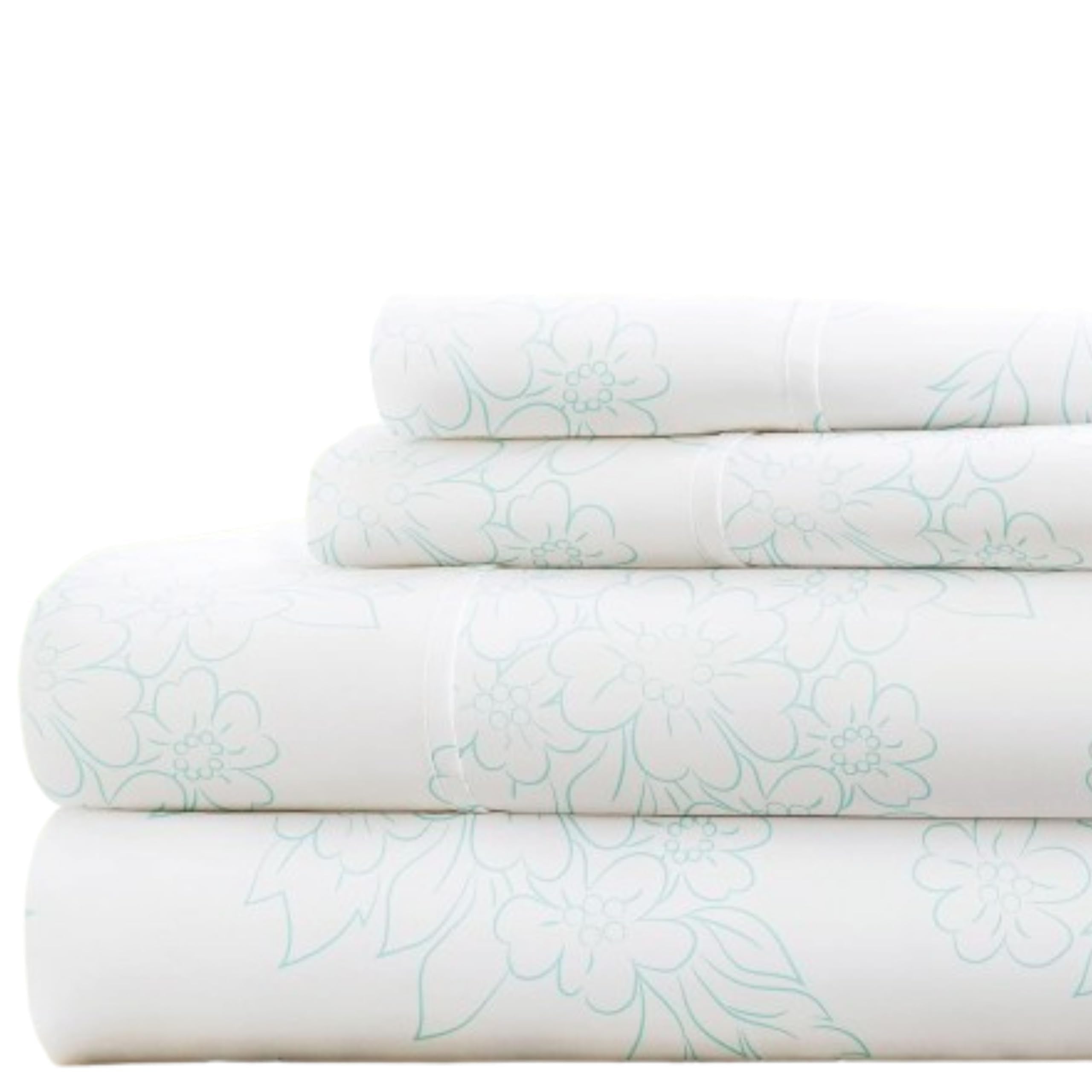 Linen Market 3 Piece Twin Bedding Sheet Set (Aqua Vine) - Sleep Better Than Ever With These Ultra-Soft & Cooling Bed Sheets For