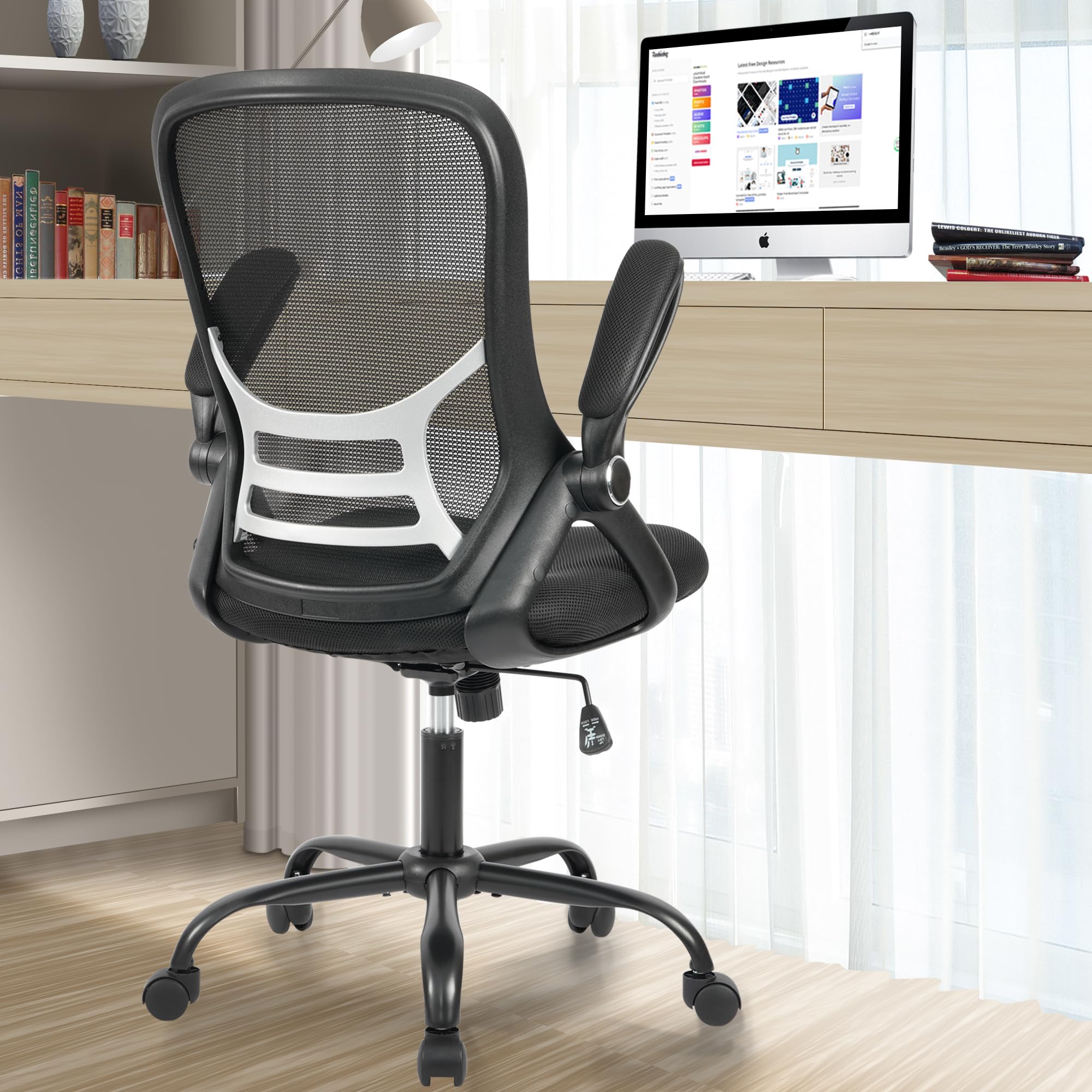 HYLONE Comfortable Desk Chair Comfy, Comfy Desk Chair Home Mesh Office Chair Back Support Comfortable Desk Chair Ergonomic Offic