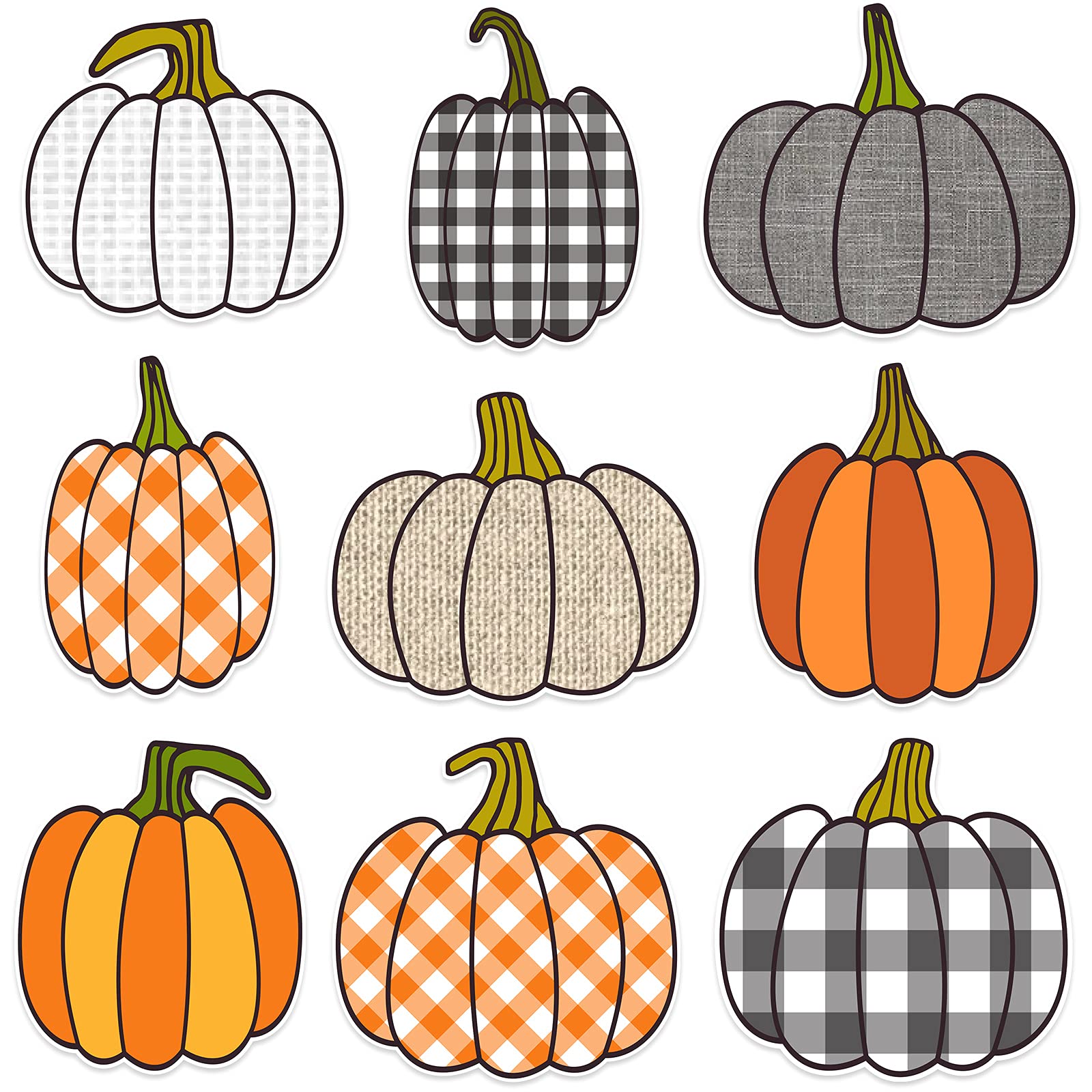 Zonon 90 Pcs Classic Pumpkin Thanksgiving Cutouts Classroom Bulletin Board Decoration For Office Classroom Party Bulletin Board