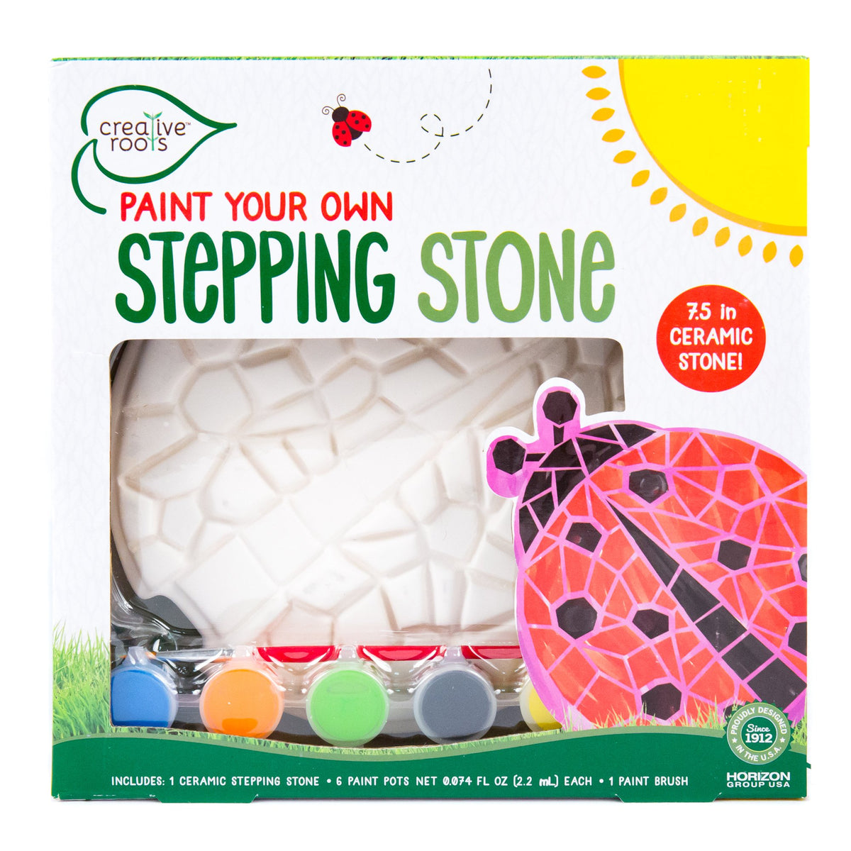 Creative Roots Paint Your Own Mosaic Ladybug Stepping Stone By Horizon Group Usa , White