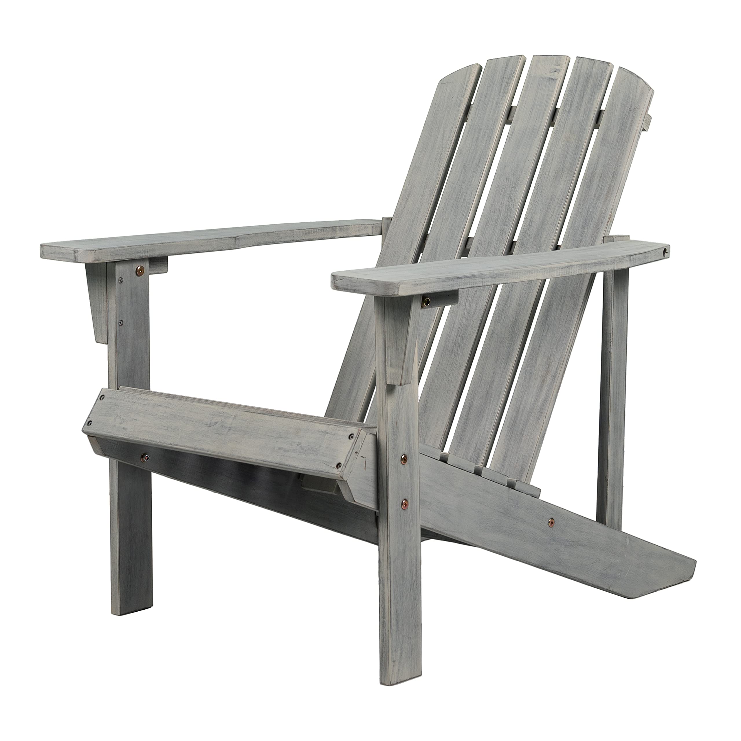 JONATHAN Y PAT1002B Westport Outdoor Patio Traditional Acacia Wood Adirondack Chair for Garden, Lawn, Backyard, Pool, Deck, Beac