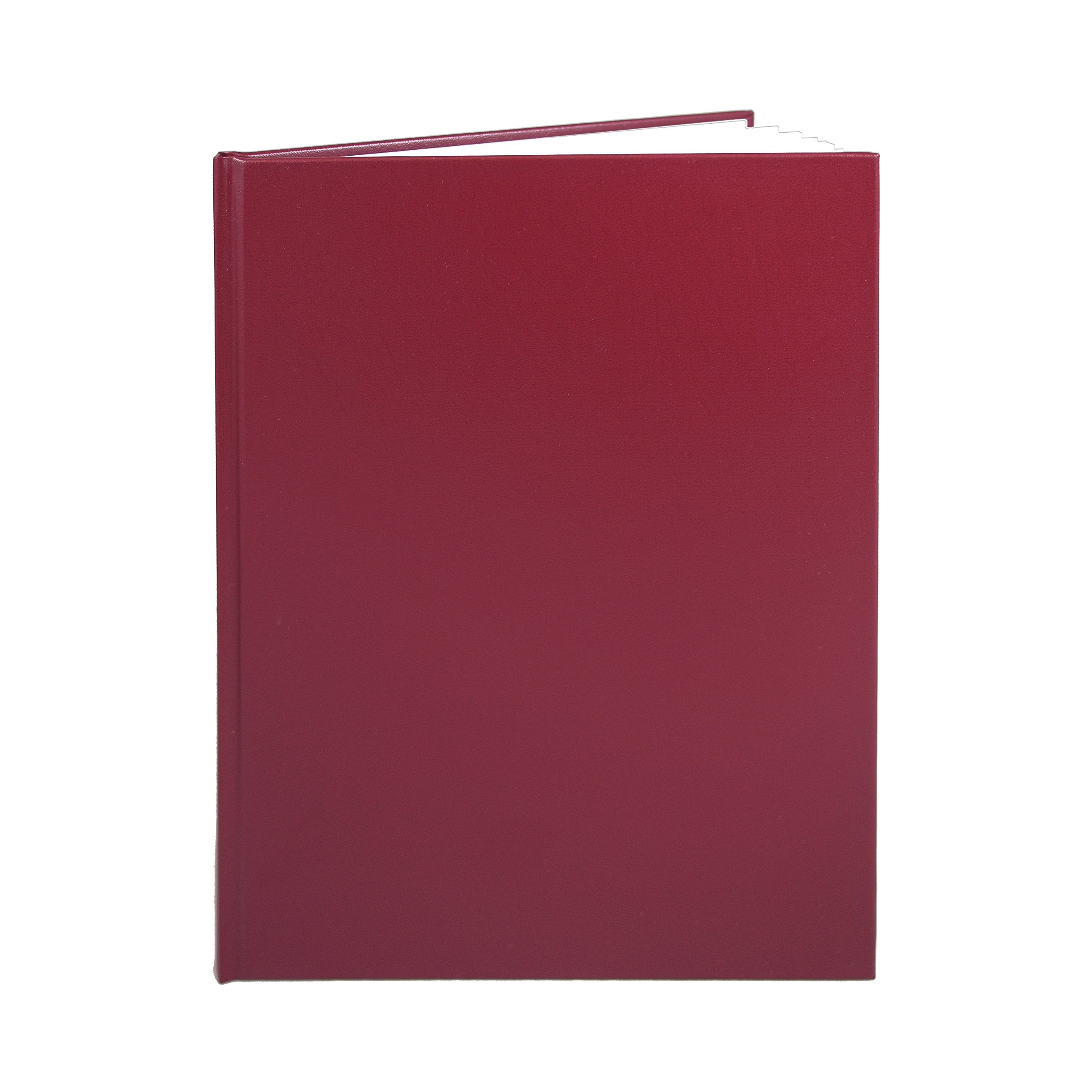 Bookfactory Large Burgundy Blank Book/Blank Notebook - 96 Pages Blank Format 8 7/8' X 11 1/4' Burgundy Imitation Leather Cover