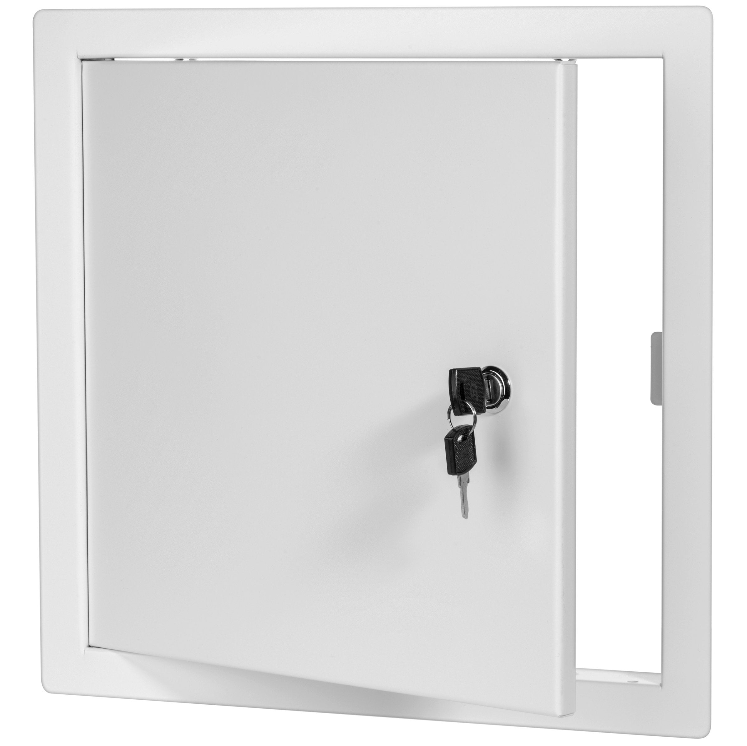 Premier 2002 Series Steel Access Door, 18 X 18 Flush Universal Mount, White (Keyed Cylinder Latch)