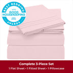 Mellanni Twin Sheets Set - 3 Pc Iconic Collection Bedding Sheets & Pillowcases - Hotel Luxury, Extra Soft, Cooling Bed Sheets -