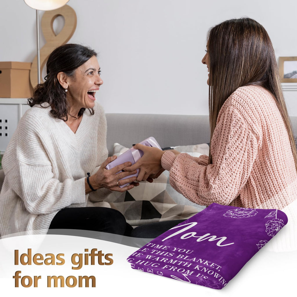 Gifts For Mom Blanket, Mom Birthday Gifts, Gifts For Mom From Daughter Son, Mom Gifts For Mothers Day Christmas, Super Soft Flan
