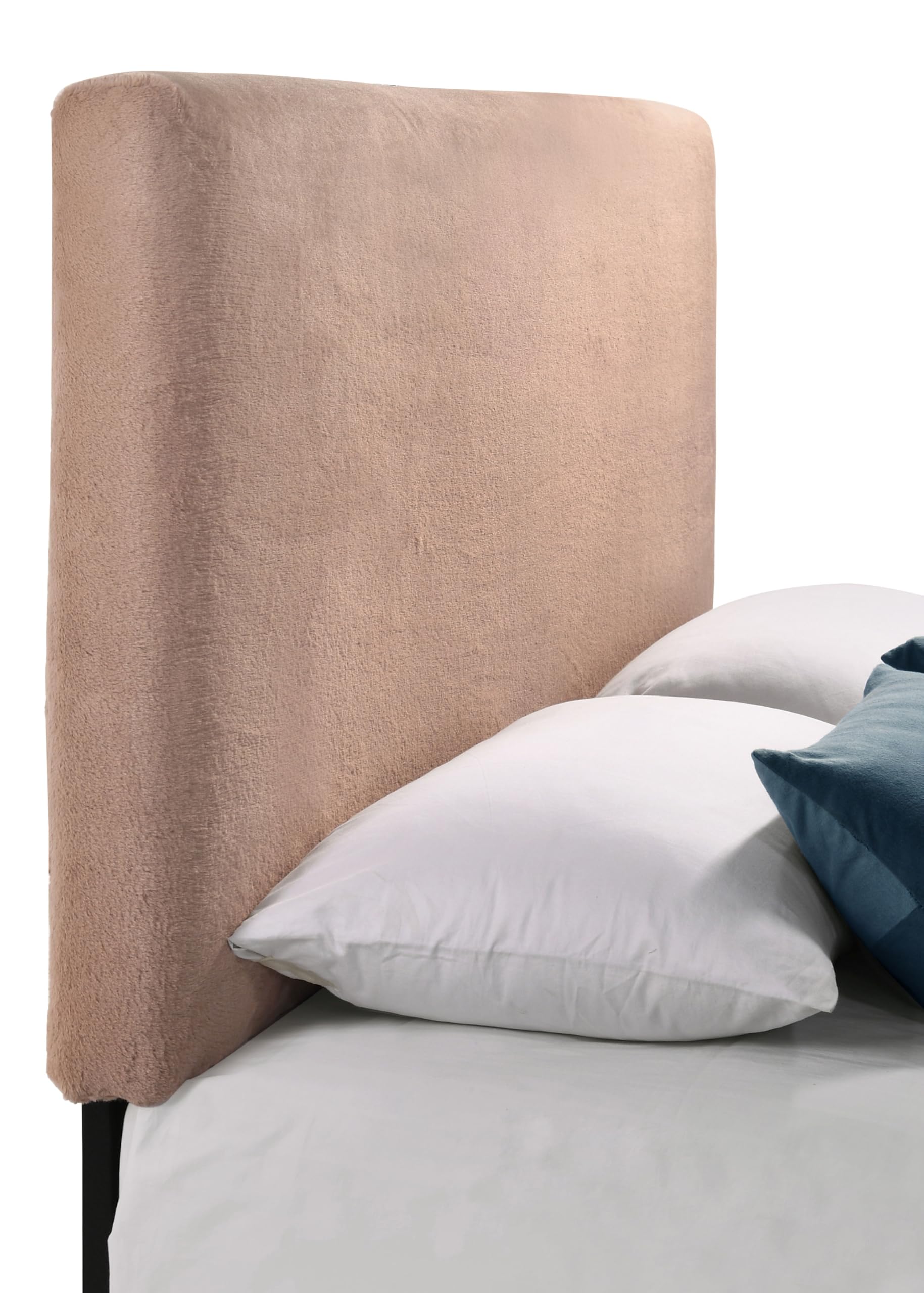 Coaster Home Furnishings Gigi Transitional 48-inch Faux Fur Upholstered Panel Headboard for Bedroom Convertible Queen or Full Size Blush 316030QF