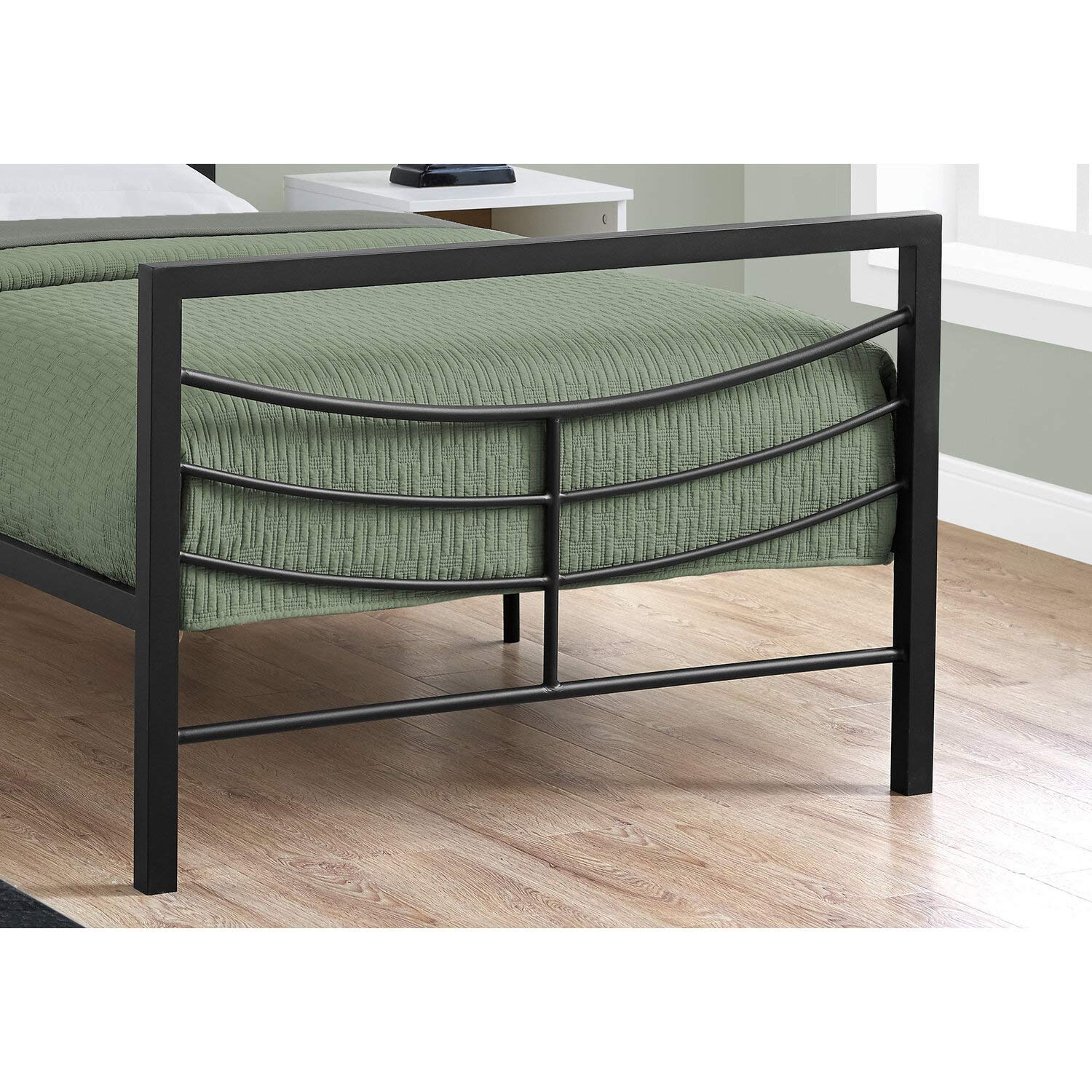 Monarch Specialties I BED - TWIN SIZE/BLACK METAL FRAME ONLY ONLY,