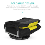 Best Choice Products Swivel Gaming Chair 360 Degree Multipurpose Floor Chair Rocker For Tv, Reading, Playing Video Games W/Lumbar Support, Armrest Handles, Adjustable Backrest - Black/Yellow