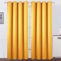Lemomo Yellow Thermal Blackout Curtains/52 X 84 Inch/Set Of 2 Panels Room Darkening Curtains