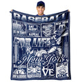 Racigomr Gift for New York, Baseball Blanket 60x50, City Baseball Gifts for Men Women, City Baseball Fans Flannel Throws, Blanke
