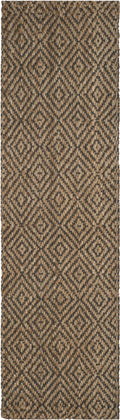 SAFAVIEH Natural Fiber Collection Runner Rug - 23 x 8, Natural & Grey, Handmade Jute, Ideal for High Traffic Areas in Living R