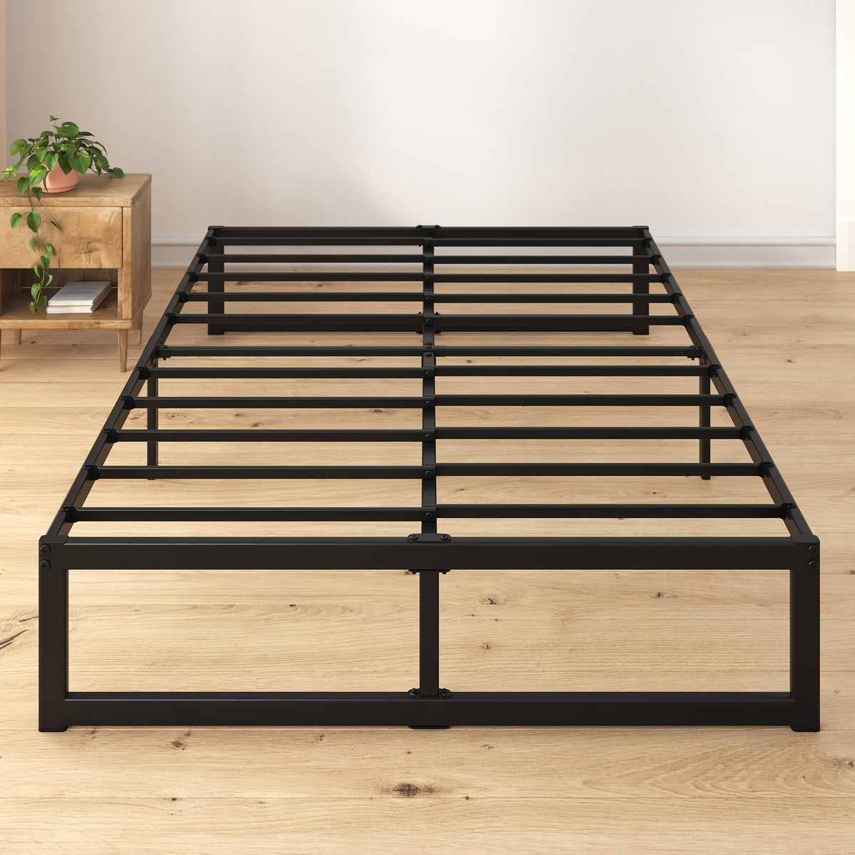 Zinus Abel 14 Inch Platform Bed Frame, Steel Slat Support, Easy Assembly, No Box Spring Needed, Eco Friendly Wonderbox(Tm) Packaging, Black, Full