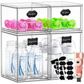 TOOGE Stackable Baby Bottle Organizer: Acrylic Bottle Organizer Baby Storage Drawers Clear Bottle Station Organization for Count