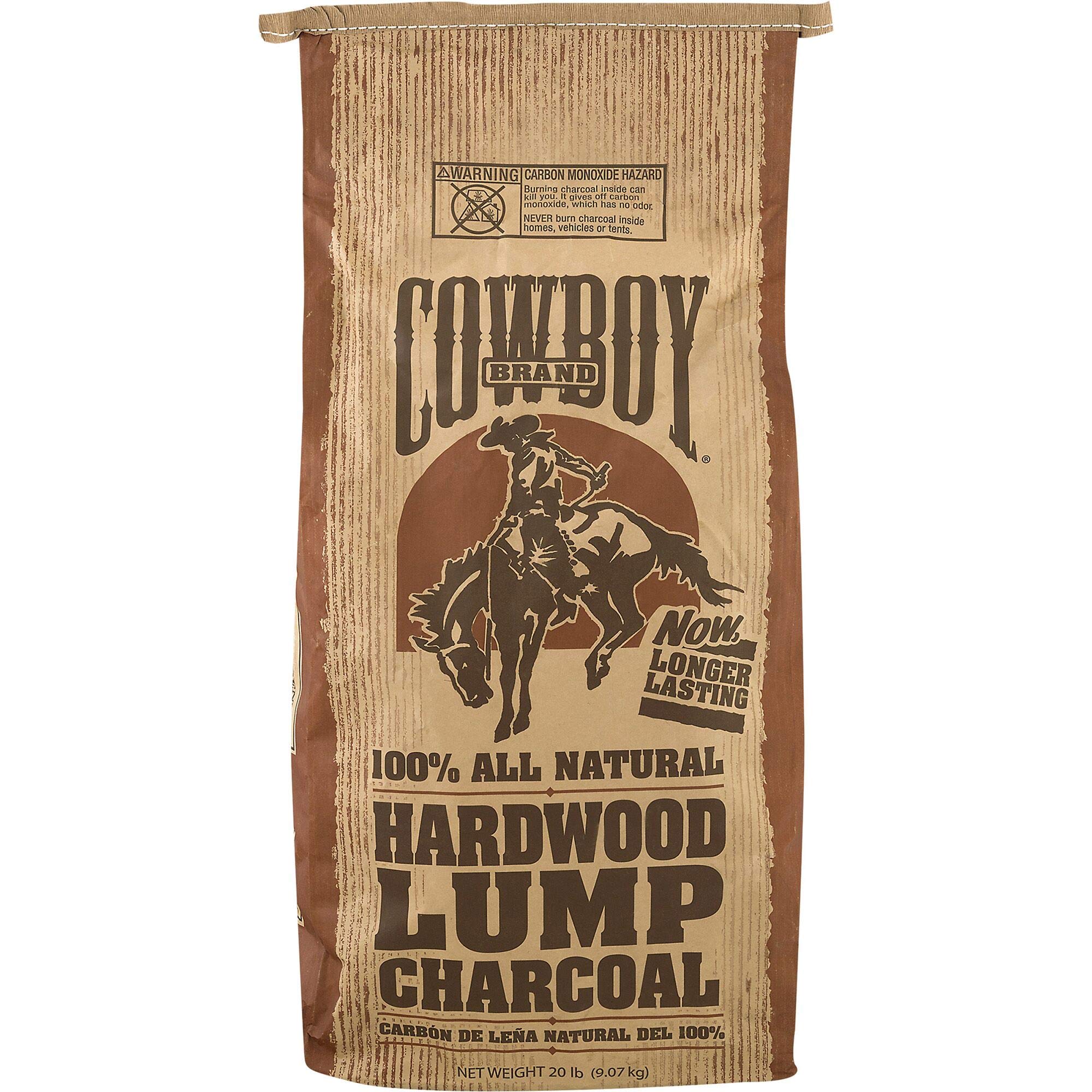 Cowboy Easy Light Natural Hardwood Lump Bbq Charcoal Briquettes For Grilling And Smoking, 20 Pound Bag