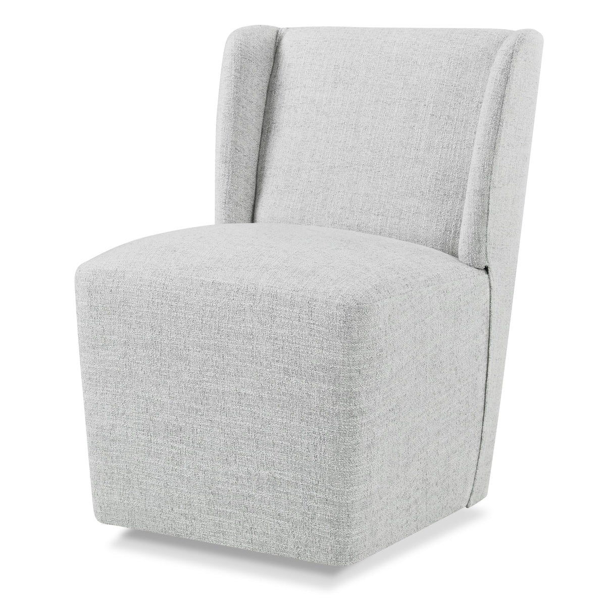 Kislot Upholstered Dining Chair With Casters Wingback Modern Side Armless Deskchair With Rollers For Diningroom Bedroom Livingro