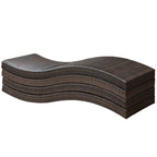 Modway Peer Wicker Rattan Outdoor Patio Two Chaise Lounge Chairs With Cushions In Brown White