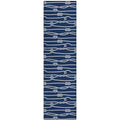 Addison Rugs Harpswell Ahp37 Blue 2'3" X 7'6" Indoor Outdoor Runner Rug, Easy Clean, Machine Washable, Non Shedding, Bedroom, Living Room, Dining Room, Kitchen, Patio Rug