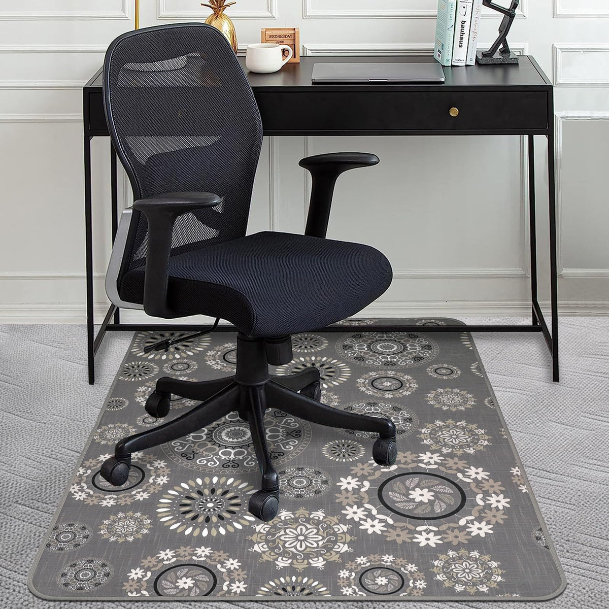 Aibob Chair Mat For Carpeted Floors, Premium Quality Hard Material, Office Floor Mats For Computer Desk On Carpet, Easy Gride Fo